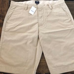 J. Crew Factory Rivington Khaki Shorts, NWT, sz 34